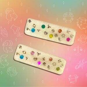 Colorful Zodiac Hair Clips Set